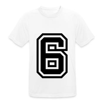 6 Symbole numérique - T-shirt respirant Homme - blanc - Devant - AI Model Male 185 dark (185cm)