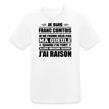 Franc comtois I don't shut my mouth frank comté - Men's Breathable T-Shirt - white - Front - AI Model Male 185 dark (185cm)