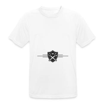Logo de la clé - T-shirt respirant Homme - blanc - Devant - AI Model Male 185 dark (185cm)