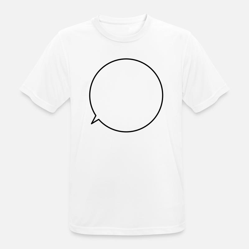 Speech bubble request text customizable - Men's Breathable T-Shirt - white