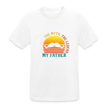 Der Mann Der Mythos Die Legende Vater - Männer T-Shirt atmungsaktiv - Weiß - Vorne - AI Model Male 185 dark (185cm)