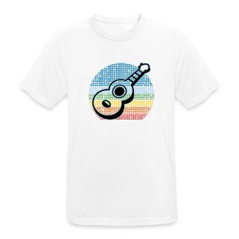 Ukulelen Vitage - Männer T-Shirt atmungsaktiv - Weiß - Vorne - AI Model Male 185 dark (185cm)