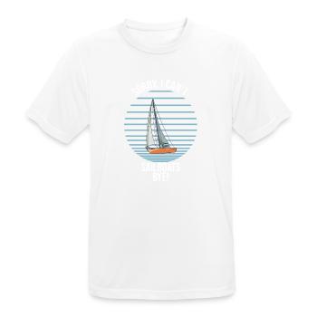 Sailboat Sorry I Can't Sailboats Bye - Männer T-Shirt atmungsaktiv - Weiß - Vorne - AI Model Male 185 dark (185cm)