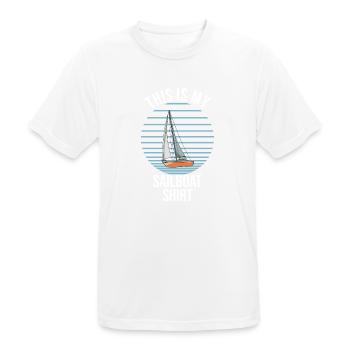 Sailboat This Is My Sailboat Shirt - Männer T-Shirt atmungsaktiv - Weiß - Vorne - AI Model Male 185 dark (185cm)