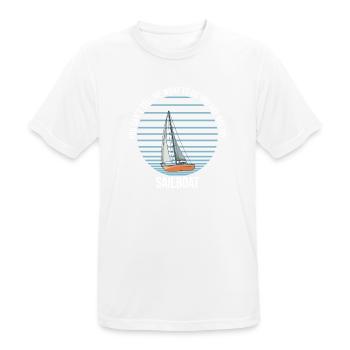 You Can't Tell Me What To Do Sailboat - Männer T-Shirt atmungsaktiv - Weiß - Vorne - AI Model Male 185 dark (185cm)