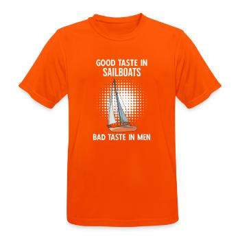 Voilier Bon Goût Dans Les Voiliers Mauvais Goût Im Men - T-shirt respirant Homme - orange néon - Devant - AI Model Male 185 dark (185cm)