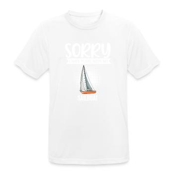 Sailboat Sorry I Have Plans With My Sailboat - Männer T-Shirt atmungsaktiv - Weiß - Vorne - AI Model Male 185 dark (185cm)