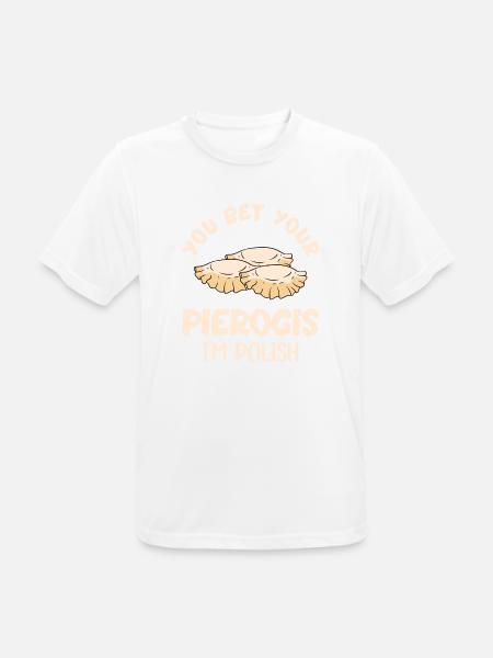 Pierogi Rezept polnische Pierogi - Männer T-Shirt atmungsaktiv - Weiß