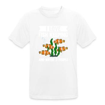 Aquaristik Fischzucht Aquarianer - Männer T-Shirt atmungsaktiv - Weiß - Vorne - AI Model Male 185 dark (185cm)