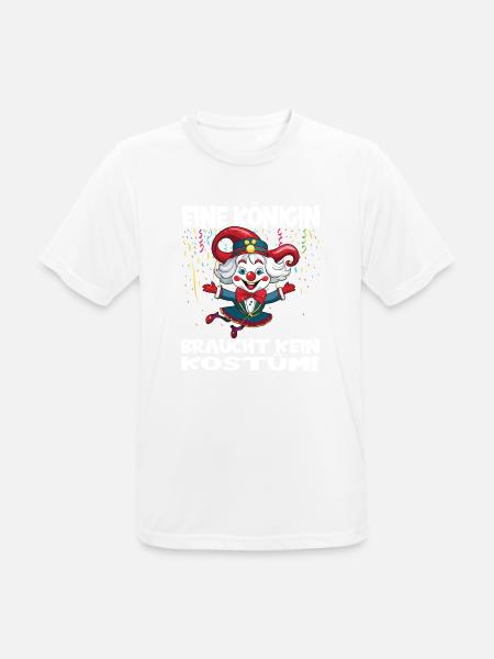 Karneval Kostüm Fasching Fastnacht - Männer T-Shirt atmungsaktiv - Weiß