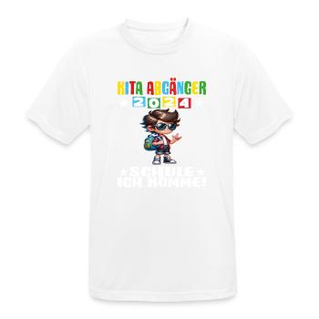 Daycare Leavers 2024 School Enrollment 2024 - Men's Breathable T-Shirt - white - Front - AI Model Male 185 dark (185cm)