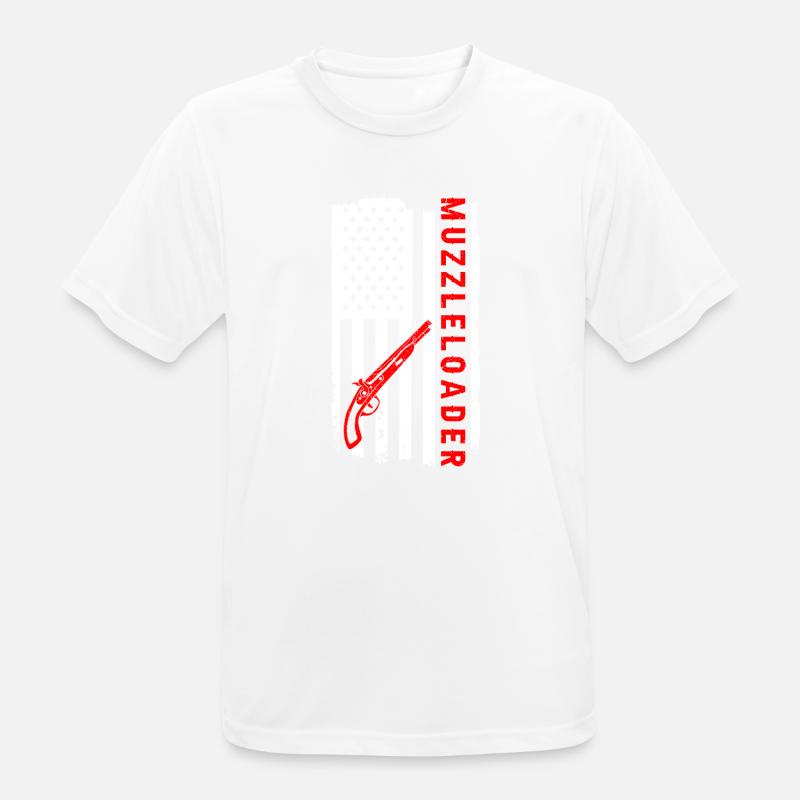 Vorderlader Muzzleloader Muzzle Loading - Männer T-Shirt atmungsaktiv - Weiß