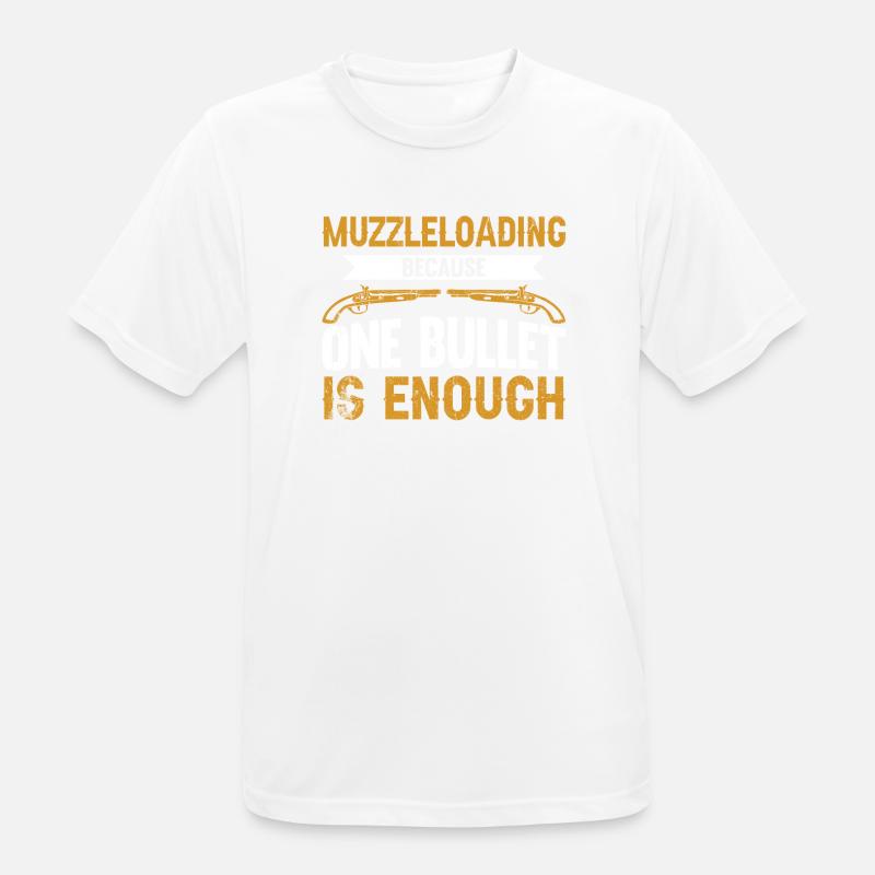 Vorderlader Muzzleloader Muzzle Loading - Männer T-Shirt atmungsaktiv - Weiß