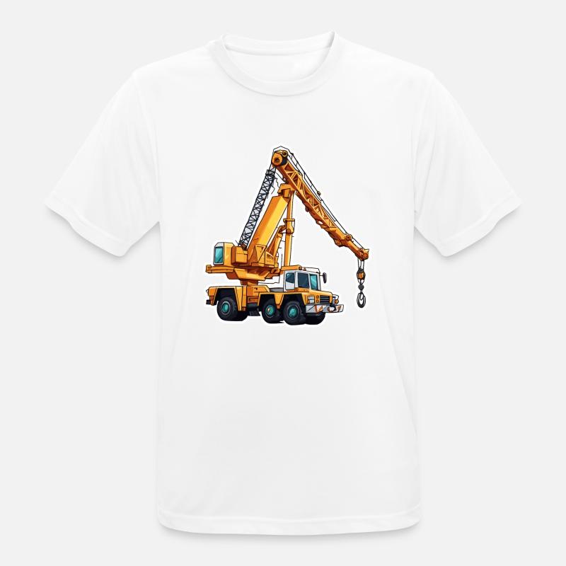 Crane / construction site / winch / crane system - Men's Breathable T-Shirt - white