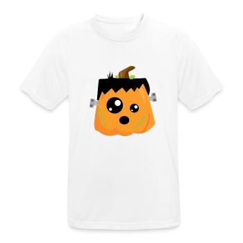 citrouille - T-shirt respirant Homme - blanc - Devant - AI Model Male 185 dark (185cm)