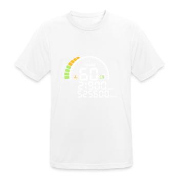 counter anniversary years 60 years - Men's Breathable T-Shirt - white - Front - AI Model Male 185 dark (185cm)