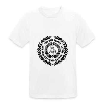 DDR Stempel Arbeiter und Bauern Macht - Männer T-Shirt atmungsaktiv - Weiß - Vorne - AI Model Male 185 dark (185cm)
