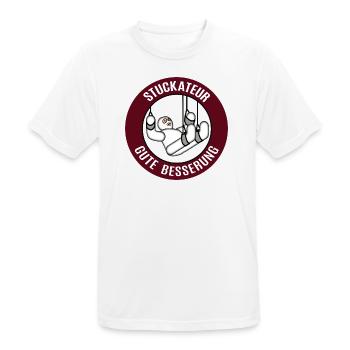 Gute Besserung Stuckateur Alles Gute Gesundheit - Männer T-Shirt atmungsaktiv - Weiß - Vorne - AI Model Male 185 dark (185cm)