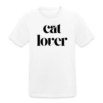 cat lover - Men's Breathable T-Shirt - white - Front - AI Model Male 185 dark (185cm)