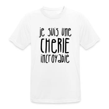 Amour / Saint Valentin / Coeur / Bébé / Love - T-shirt respirant Homme - blanc - Devant - AI Model Male 185 dark (185cm)