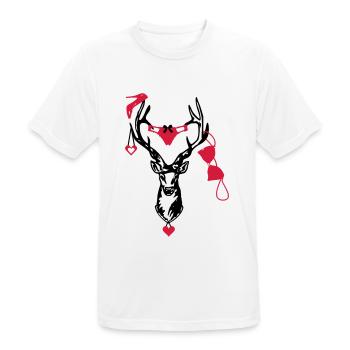 Wiesn Hirsch / / Junggesellenabschied - Männer T-Shirt atmungsaktiv - Weiß - Vorne - AI Model Male 185 dark (185cm)