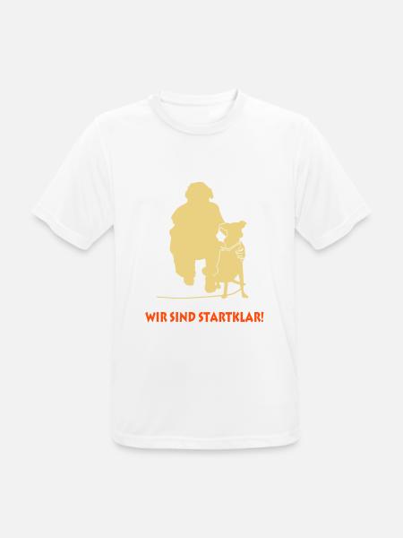 Hund am Ansatz - Männer T-Shirt atmungsaktiv - Weiß