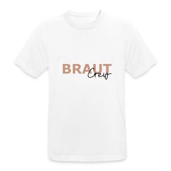 Braut Crew T-Shirt JGA, Junggesellenabschied - Männer T-Shirt atmungsaktiv - Weiß - Vorne - AI Model Male 185 dark (185cm)