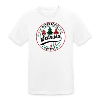 Schmied Weihnachten XMAS Schmiede Metallbauer - Männer T-Shirt atmungsaktiv - Weiß - Vorne - AI Model Male 185 dark (185cm)