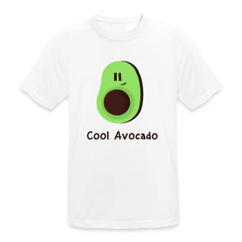 Coole Avokado - Männer T-Shirt atmungsaktiv - Weiß - Vorne - AI Model Male 185 dark (185cm)
