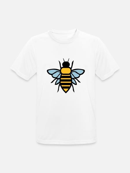 Biene - Männer T-Shirt atmungsaktiv - Weiß