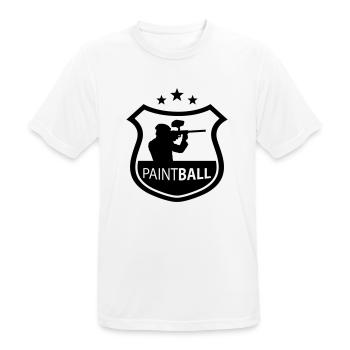paintball - T-shirt respirant Homme - blanc - Devant - AI Model Male 185 dark (185cm)