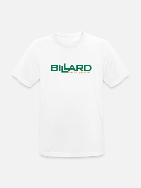 Billard Design Best Game, Poolbillard - Männer T-Shirt atmungsaktiv - Weiß