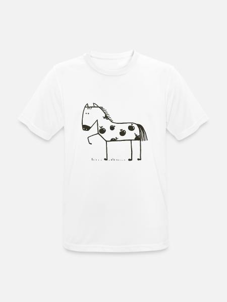 Pferde - Männer T-Shirt atmungsaktiv - Weiß