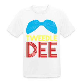 Tweedle Dee et Tweedle Dum Chemises partenaires - T-shirt respirant Homme - blanc - Devant - AI Model Male 185 dark (185cm)