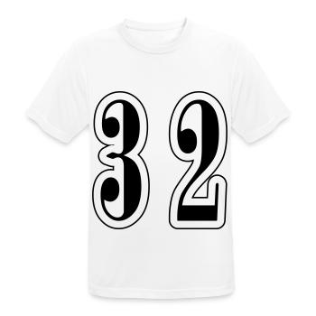 32 Symbole numérique - T-shirt respirant Homme - blanc - Devant - AI Model Male 185 dark (185cm)