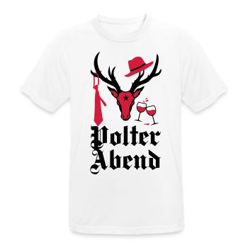 163 Edel Hirsch Polterabend JGA Wein Hut Krawatte - Männer T-Shirt atmungsaktiv - Weiß - Vorne - AI Model Male 185 dark (185cm)