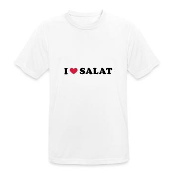 J'aime salade - T-shirt respirant Homme - blanc - Devant - AI Model Male 185 dark (185cm)