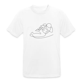 cool sneaker urban shoe illustration - Men's Breathable T-Shirt - white - Front - AI Model Male 185 dark (185cm)