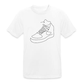 cool sneaker urban shoe illustration - Men's Breathable T-Shirt - white - Front - AI Model Male 185 dark (185cm)