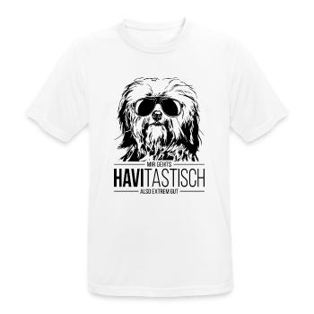 HAVITASTISCH Havaneser Hundespruch Hunde Wilsigns - Männer T-Shirt atmungsaktiv - Weiß - Vorne - AI Model Male 185 dark (185cm)