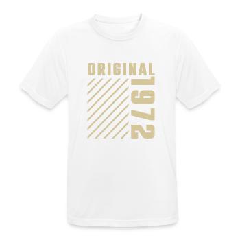 Original 1972 Authentic 1972 Vintage Bursdag - T-shirt respirant Homme - blanc - Devant - AI Model Male 185 dark (185cm)