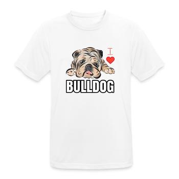 Bulldog Bulldogge - Men's Breathable T-Shirt - white - Front - AI Model Male 185 dark (185cm)