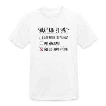 Einhorn - Männer T-Shirt atmungsaktiv - Weiß - Vorne - AI Model Male 185 dark (185cm)