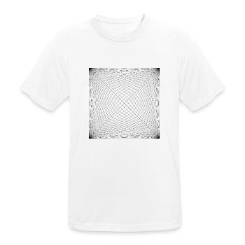 line design - Men's Breathable T-Shirt - white - Front - AI Model Male 185 dark (185cm)