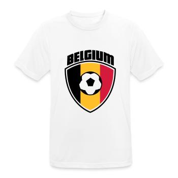Belgien - Männer T-Shirt atmungsaktiv - Weiß - Vorne - AI Model Male 185 dark (185cm)