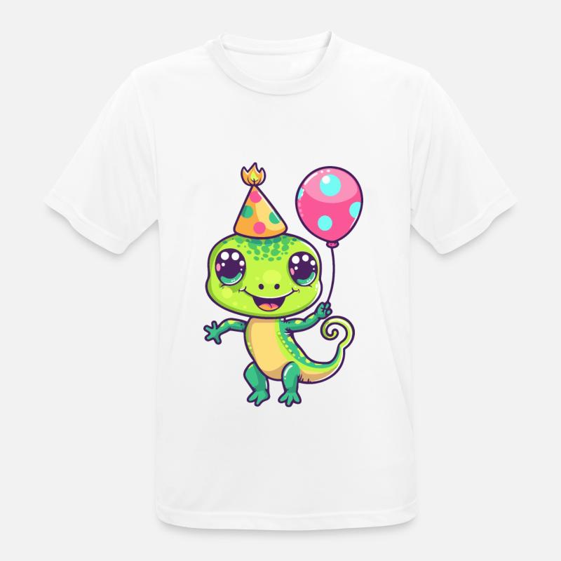 Lizard Birthday Comic - Men's Breathable T-Shirt - white