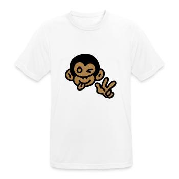 Singe frais - T-shirt respirant Homme - blanc - Devant - AI Model Male 185 dark (185cm)