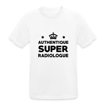Radiologue / Radiologie / Radio / Docteur Médecin - T-shirt respirant Homme - blanc - Devant - AI Model Male 185 dark (185cm)