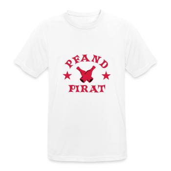 pfand pirat - Männer T-Shirt atmungsaktiv - Weiß - Vorne - AI Model Male 185 dark (185cm)