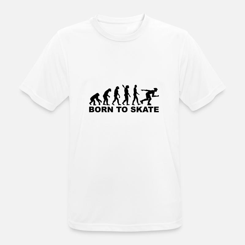 Evolution Inline Skating - Männer T-Shirt atmungsaktiv - Weiß